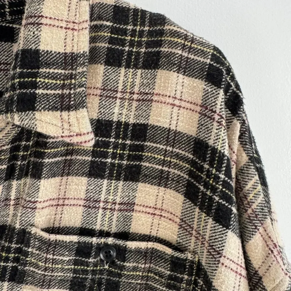 R13 Plaid Gathered Hem Workshirt Size XS - Picture 7 of 13